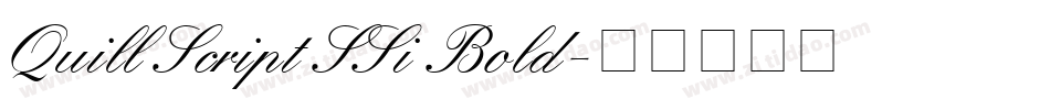 Quill Script SSi Bold字体转换